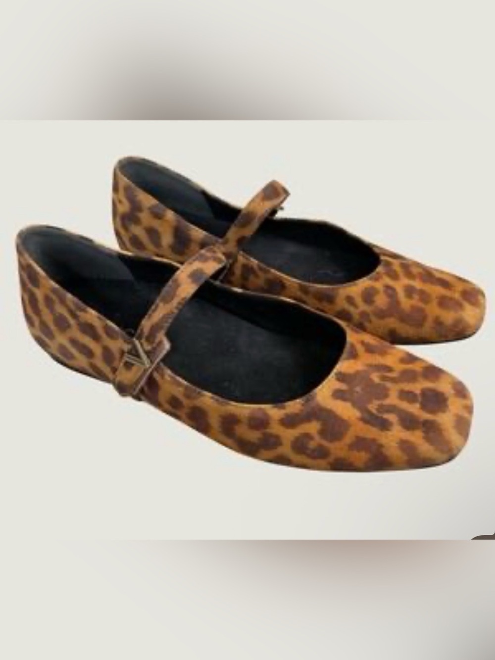 Vionic Alameda Mary Jane Flat Tan Suede Leopard Sz 6.5 Cheetah Comfort Classic